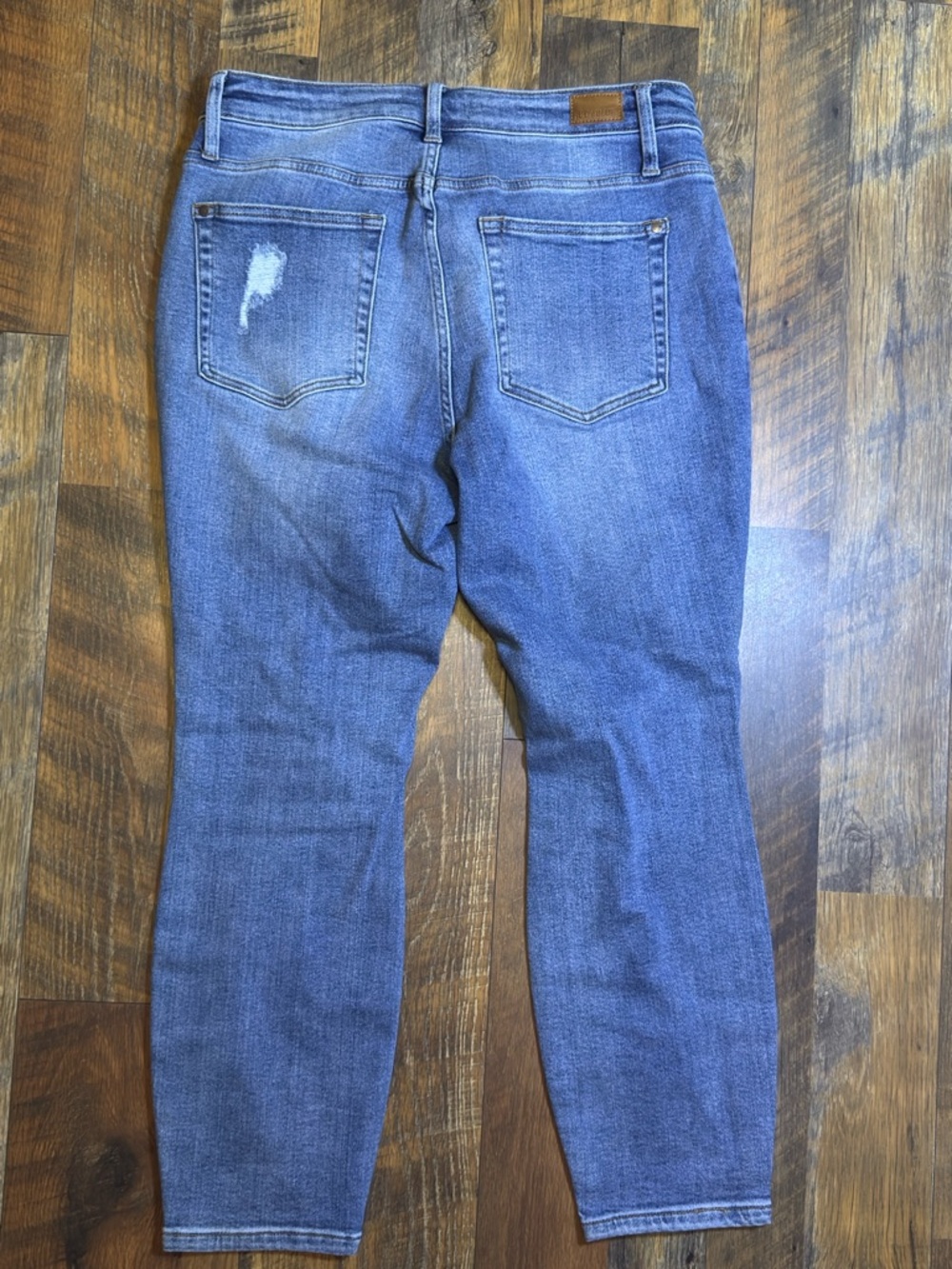 Judy Blue Jeans Relaxed Fit Distressed Jeans Stretchy Blue Denim Casual Size 14W - Picture 5 of 7
